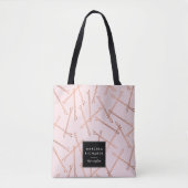 Tote Bag Chic Rose or Bobby Pins rose Personnalisé (Devant)