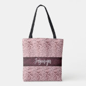 Tote Bag Chic rose rose brillant MarbrePersonnalisé (Dos)