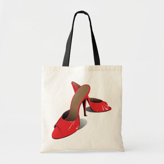 Tote Bag Chic Rouge Haut talons Glamour Stiletto Mode (Devant)
