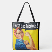 Tote Bag Chic tendance Fierce et Fabulous Rosie le Riveter (Dos)