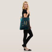 Tote Bag Chic Turquoise Gold Parties scintillant Agate Pers (Sur le modèle)
