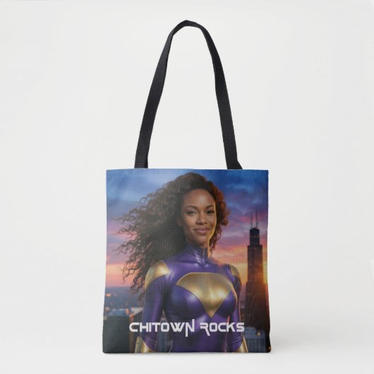 TOTE BAG CHICAGO - CHITOWN ROCKS (Devant)