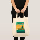 Tote Bag Chicago, IL - Profitez du bord de mer (Devant (produit))