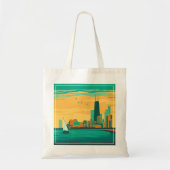 Tote Bag Chicago, IL - Profitez du bord de mer (Devant)