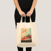 Tote Bag Chicago, IL - Train "L" (Devant (produit))