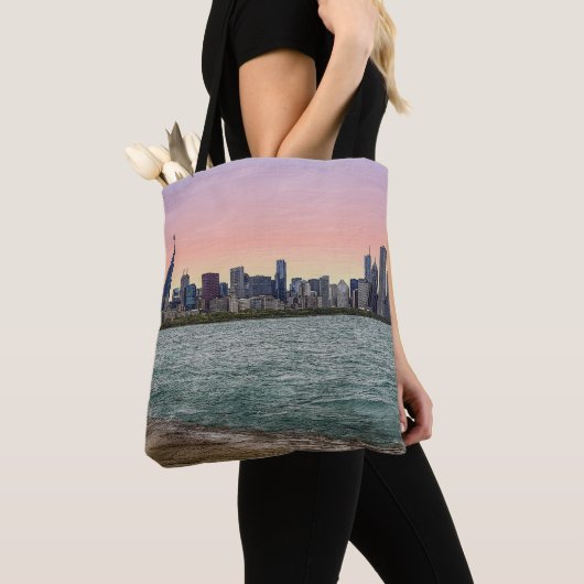 Tote Bag Chicago Skyline (De près)
