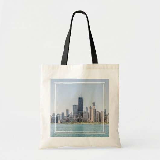 Tote Bag Chicago Skyline Avec Le Lac Michigan (Devant)