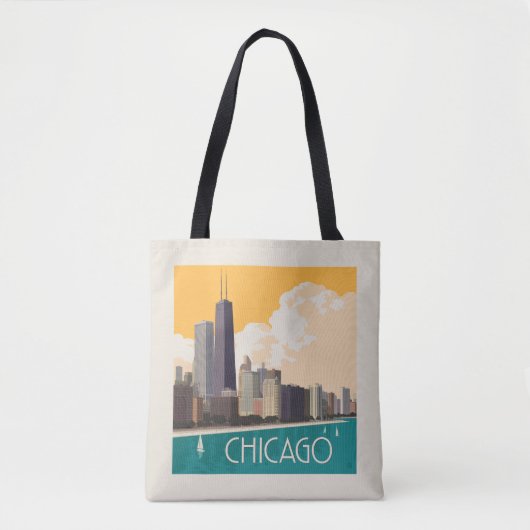 Tote Bag Chicago | Skyline moderne (Devant)