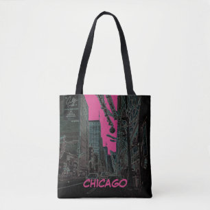 Tote Bag Chicago State Street @ Noël 1967 Edge lumineux
