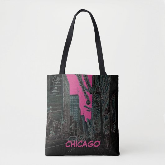 Tote Bag Chicago State Street @ Noël 1967 Edge lumineux (Devant)