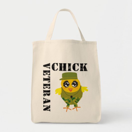 Tote Bag Chick militaire vétéran (Devant)