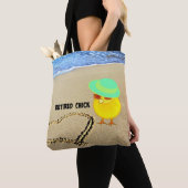 Tote Bag Chick retraité à la plage (De près)