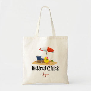 Tote Bag Chick retraité...Personnaliser avec votre propre n