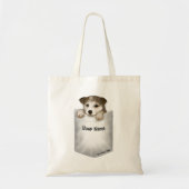Tote Bag Chien à chiot de poche (Devant)