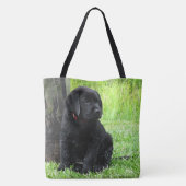 Tote Bag Chien à chiot noir du Labrador (Dos)