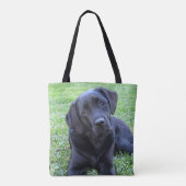 Tote Bag Chien à chiot noir du Labrador (Dos)