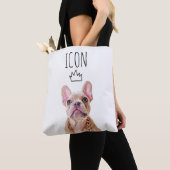 Tote Bag Chien à tête bleue | ICÔNE Français (De près)