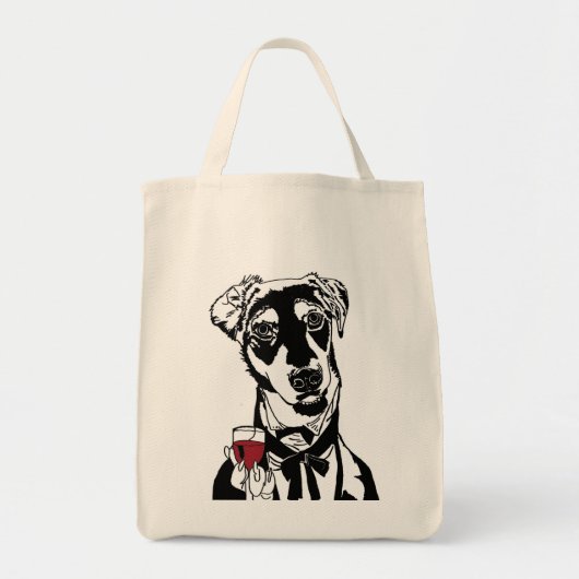 Tote Bag Chien à vin (Devant)