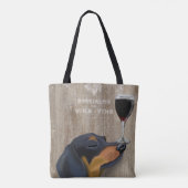 Tote Bag Chien Au Vin Dachshund (Dos)