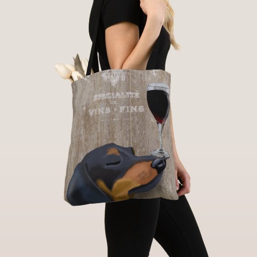 Tote Bag Chien Au Vin Dachshund (De près)