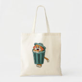 Tote Bag Chien avec Trashcan (Devant)