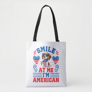Tote Bag Chien Beagle patriotique pour 4 juillet