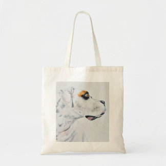 Tote Bag Chien beau de boxeur, blanc noir et or