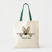 Tote Bag Chien berger allemand mignon personnalisé (Devant)