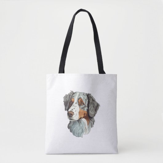 Tote Bag Chien berger australien (Devant)