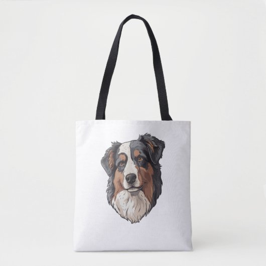 Tote Bag Chien berger australien (Devant)