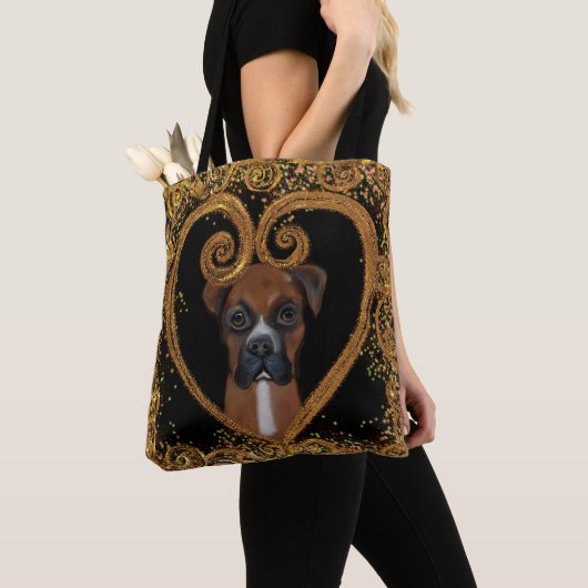 TOTE BAG CHIEN BOXER (De près)