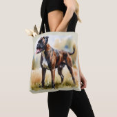 Tote Bag Chien Boxer Aquarelle (De près)