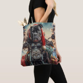 Tote Bag Chien Cane Corso à moto Noël (De près)