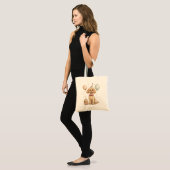 Tote Bag Chien Caniche Standard de Naissance (Devant (modèle))