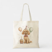 Tote Bag Chien Caniche Standard de Naissance (Dos)