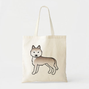 Tote Bag Chien caricature doux roux sibérien Husky