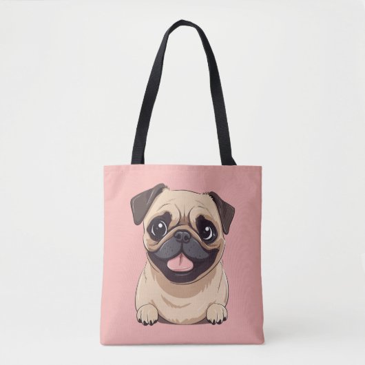 Tote Bag chien carlin (Devant)