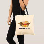 Tote Bag Chien chaud de texte personnalisé (Devant (produit))