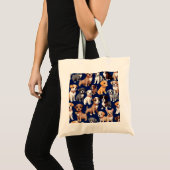 Tote Bag Chien Chien Chien bleu de la marine Design Motif (Devant (produit))