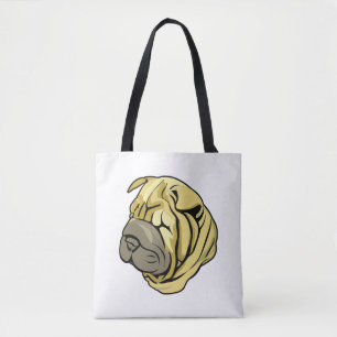 Tote Bag Chien chinois Sharpei Brown Shar Pei