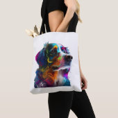 TOTE BAG CHIEN COLORÉ (De près)