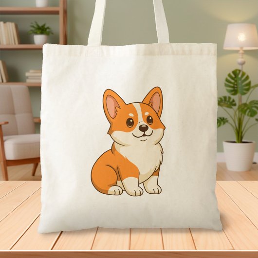 Tote Bag Chien Corgi Mignon