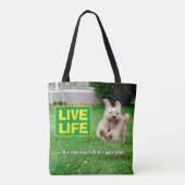 Tote Bag Chien Courant Dans Le Jardin (Dos)