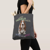 Tote Bag Chien Cuttest Trouble Maker Cute Adorable Funny (De près)