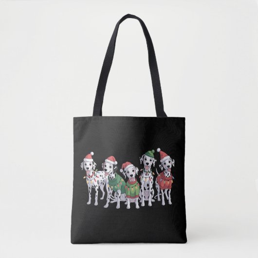 Tote Bag Chien Dalmatien Noël Amant Noël Maman Chien Maman (Devant)