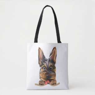 Tote Bag Chien dans Pocket Funny Chien pour Amoureux de les