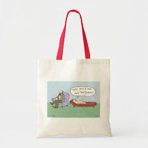 Tote Bag Chien dans un dessin animé de thérapie