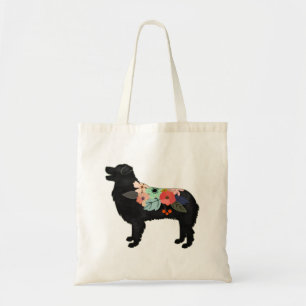 Tote Bag Chien de Berger Aussie race Selle Florale Bohémien