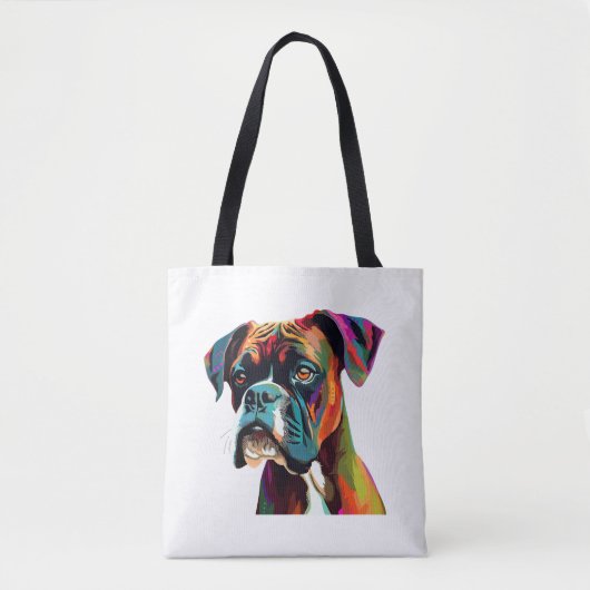 Tote Bag Chien de boîte coloré (Devant)