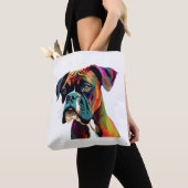 Tote Bag Chien de boîte coloré (De près)